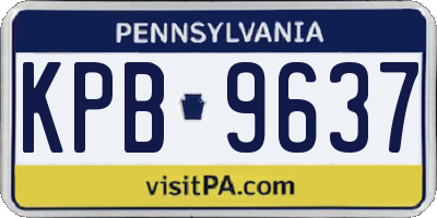 PA license plate KPB9637