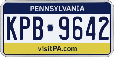 PA license plate KPB9642
