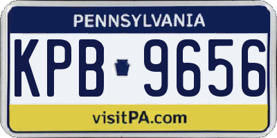 PA license plate KPB9656