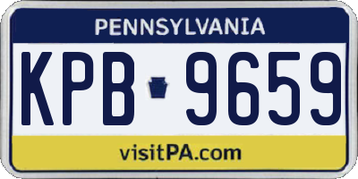 PA license plate KPB9659
