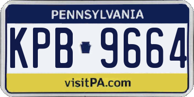 PA license plate KPB9664