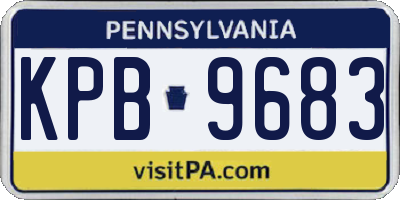 PA license plate KPB9683