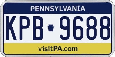 PA license plate KPB9688