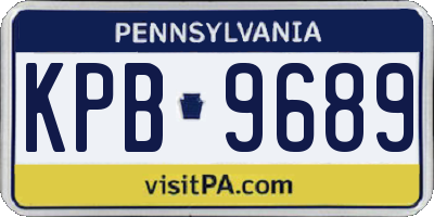 PA license plate KPB9689