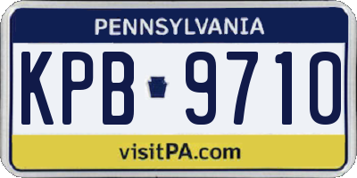 PA license plate KPB9710
