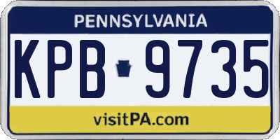 PA license plate KPB9735