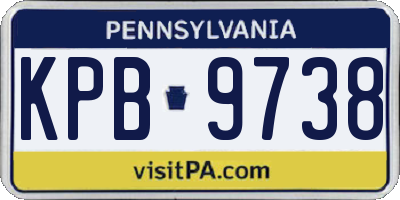 PA license plate KPB9738