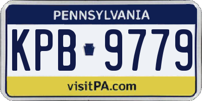PA license plate KPB9779