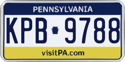 PA license plate KPB9788