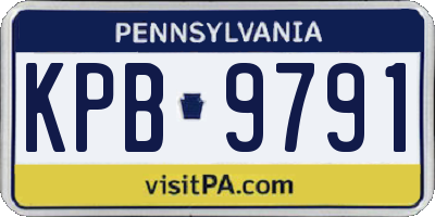 PA license plate KPB9791