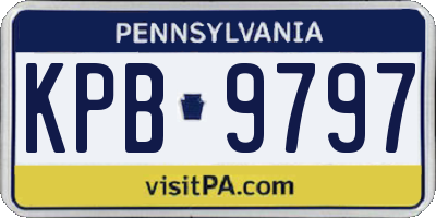 PA license plate KPB9797