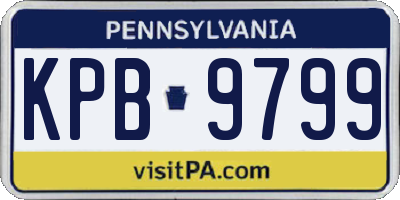 PA license plate KPB9799
