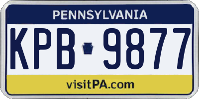 PA license plate KPB9877