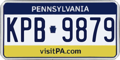 PA license plate KPB9879