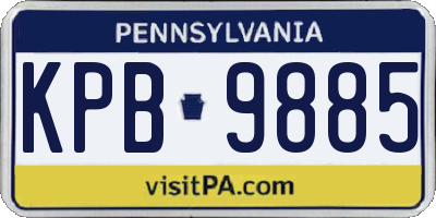 PA license plate KPB9885