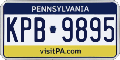 PA license plate KPB9895