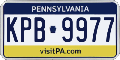 PA license plate KPB9977