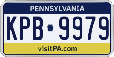 PA license plate KPB9979