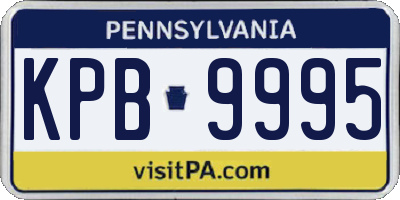 PA license plate KPB9995