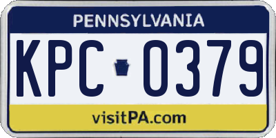 PA license plate KPC0379