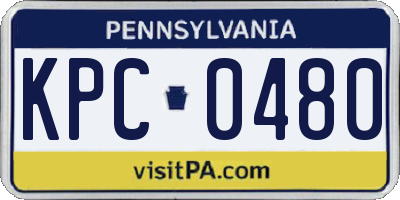 PA license plate KPC0480