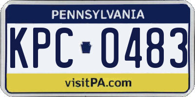 PA license plate KPC0483