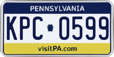 PA license plate KPC0599
