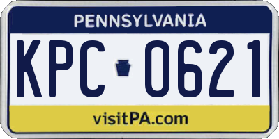PA license plate KPC0621