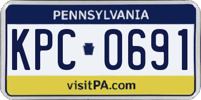 PA license plate KPC0691