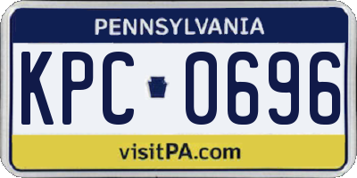 PA license plate KPC0696