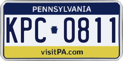 PA license plate KPC0811