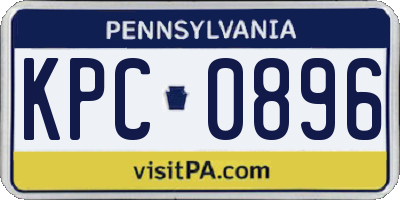 PA license plate KPC0896
