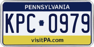 PA license plate KPC0979