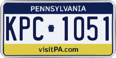 PA license plate KPC1051