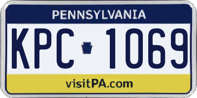 PA license plate KPC1069