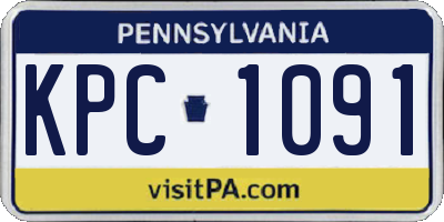 PA license plate KPC1091