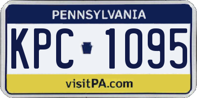 PA license plate KPC1095