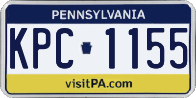 PA license plate KPC1155