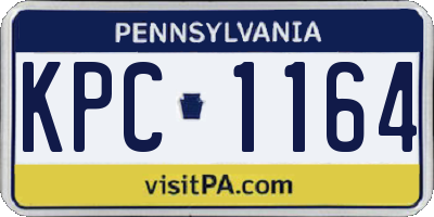 PA license plate KPC1164