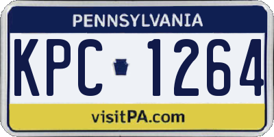 PA license plate KPC1264