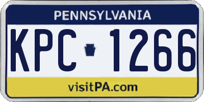 PA license plate KPC1266