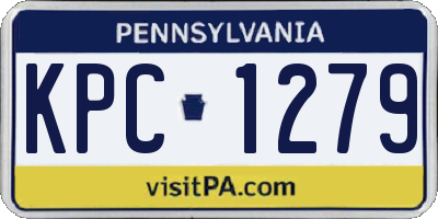 PA license plate KPC1279