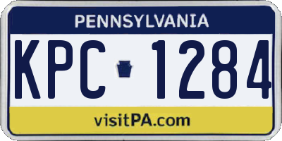 PA license plate KPC1284