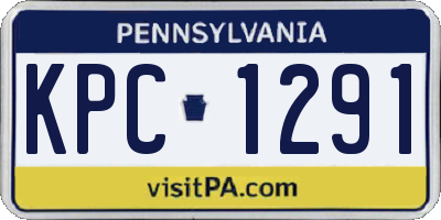 PA license plate KPC1291
