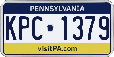 PA license plate KPC1379