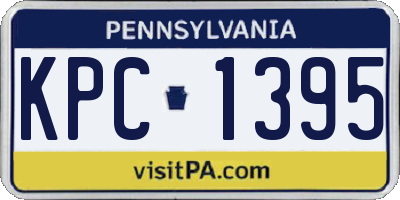 PA license plate KPC1395