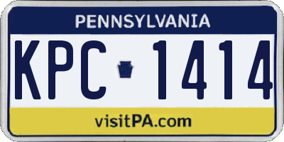 PA license plate KPC1414