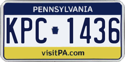 PA license plate KPC1436