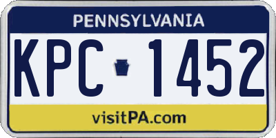 PA license plate KPC1452