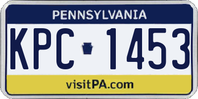 PA license plate KPC1453